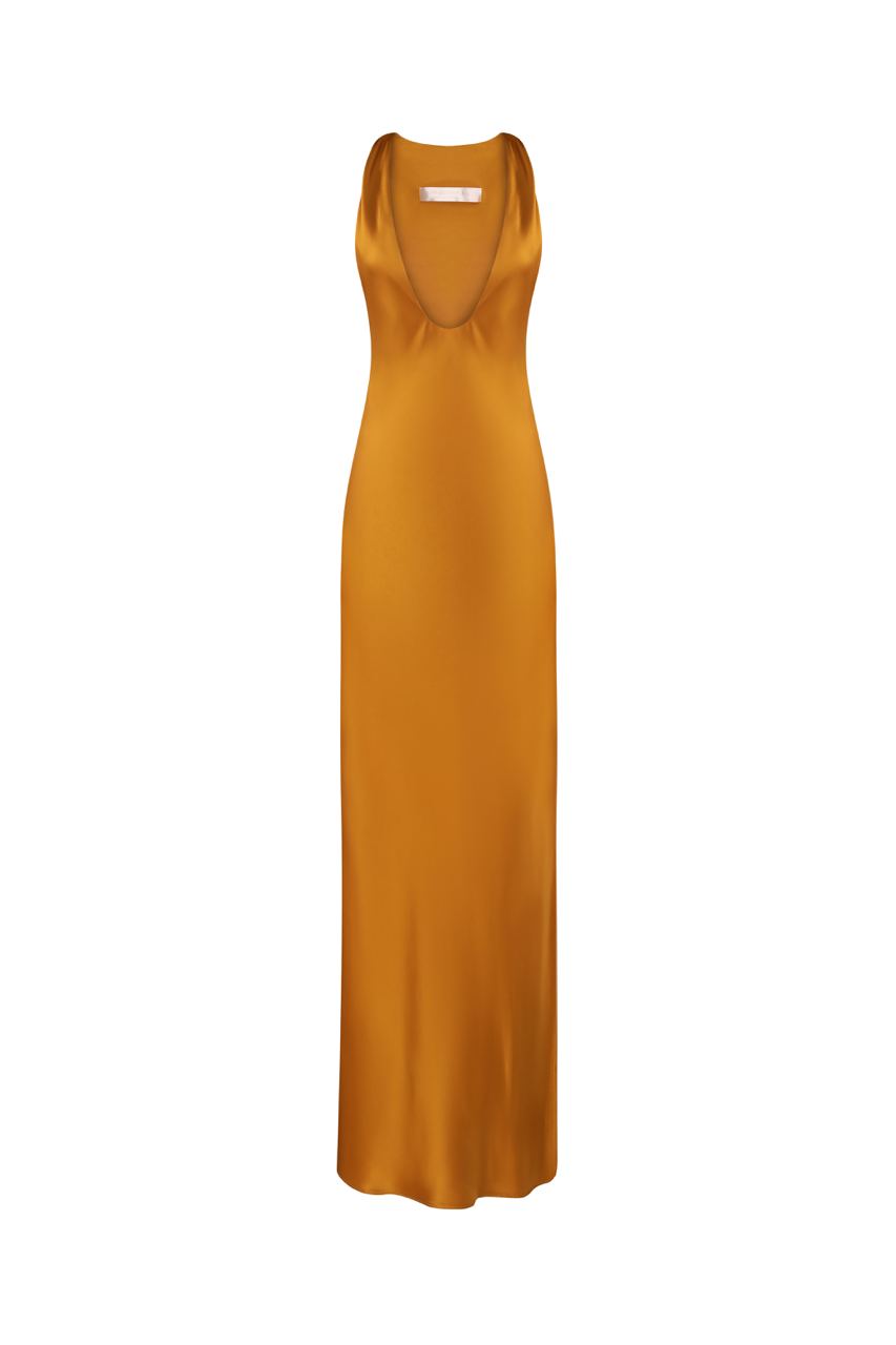 Maxi dress Tina honey gold | UMAHANOVA Designer Dress Umahanova Maxi dress Tina honey gold | UMAHANOVA Designer Dress Umahanova