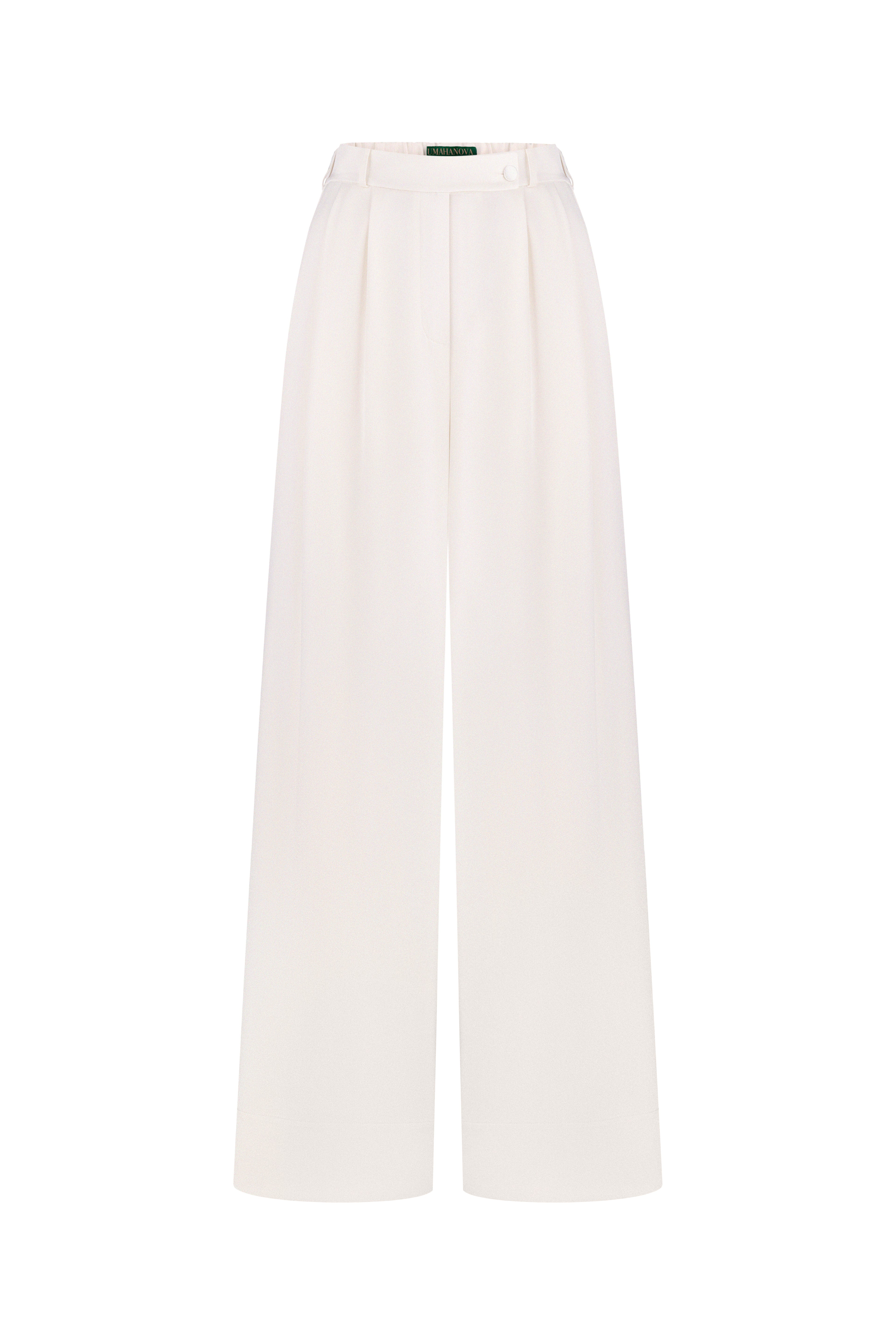 SOLISSE Ivory Palazzo Trousers