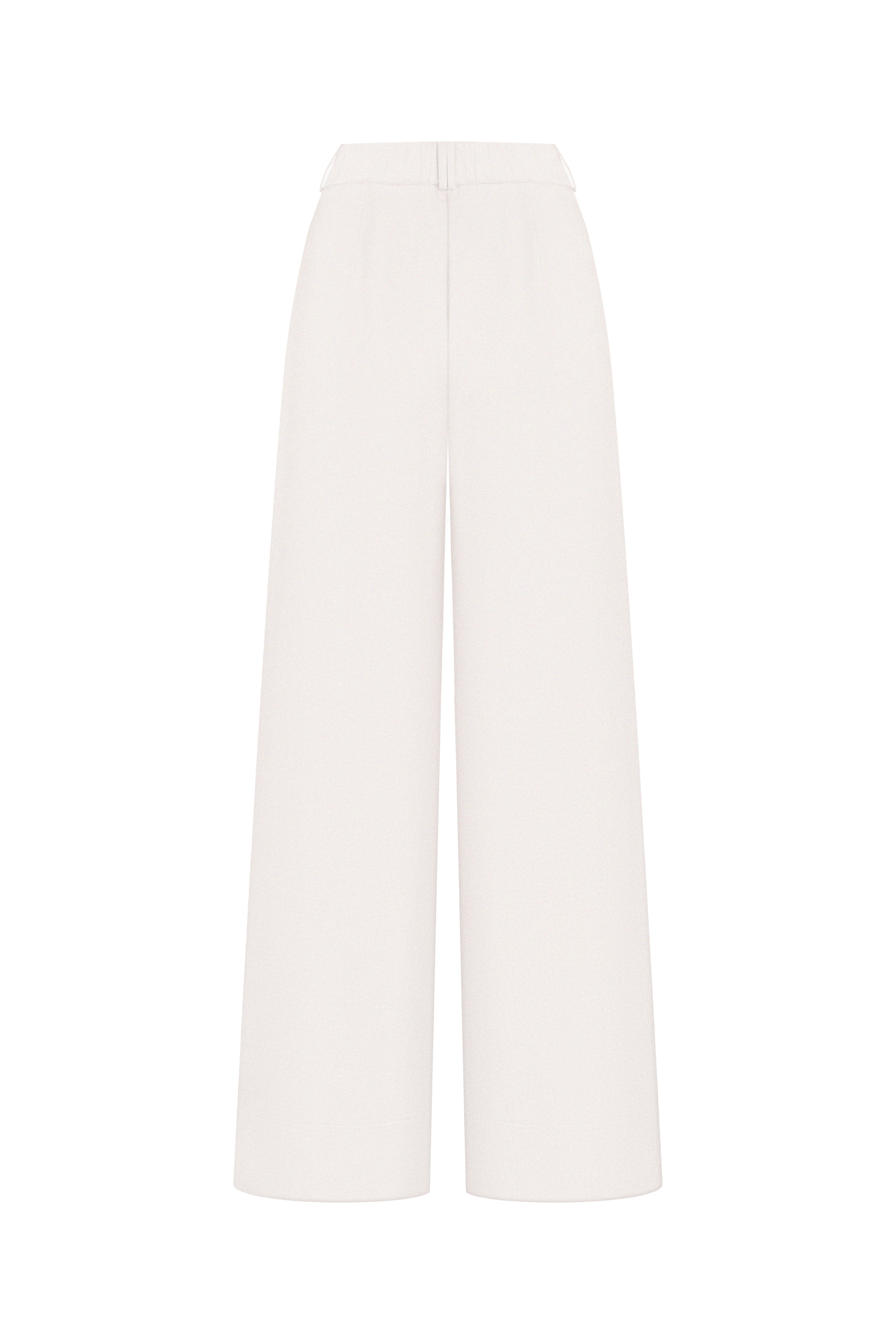 SOLISSE Ivory Palazzo Trousers