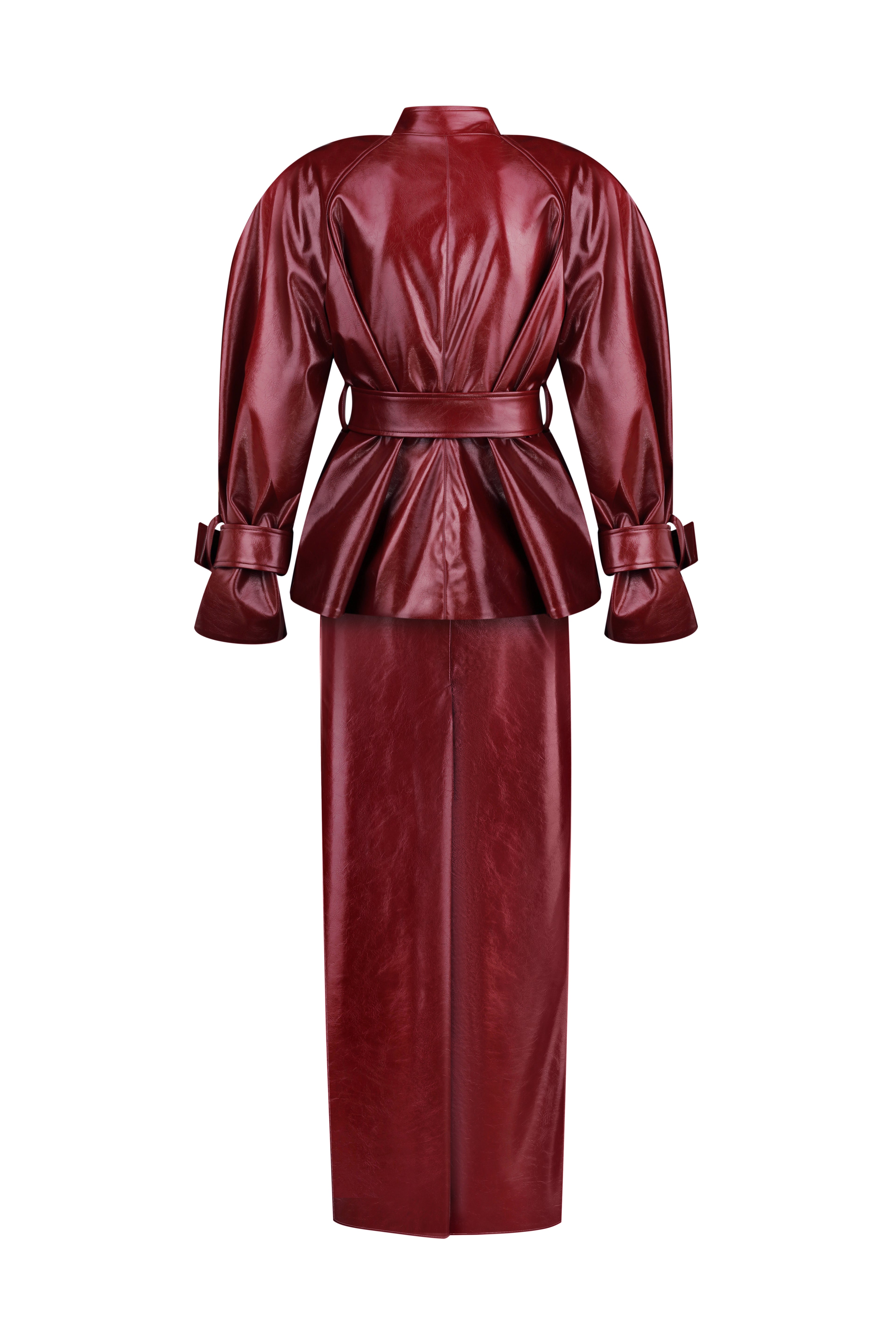 Allure Burgundy Maxi Skirt