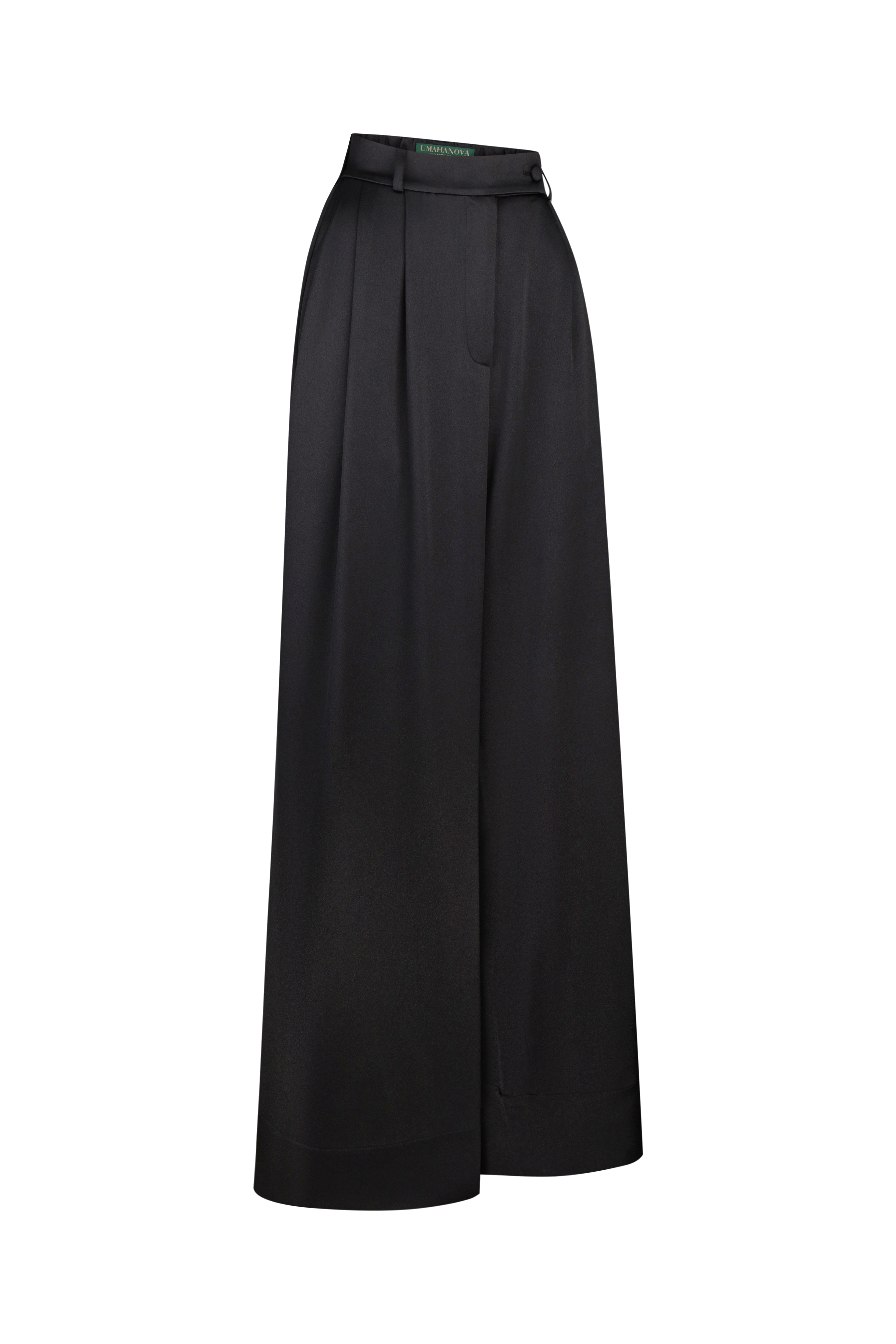 SOLISSE Black Palazzo Trousers