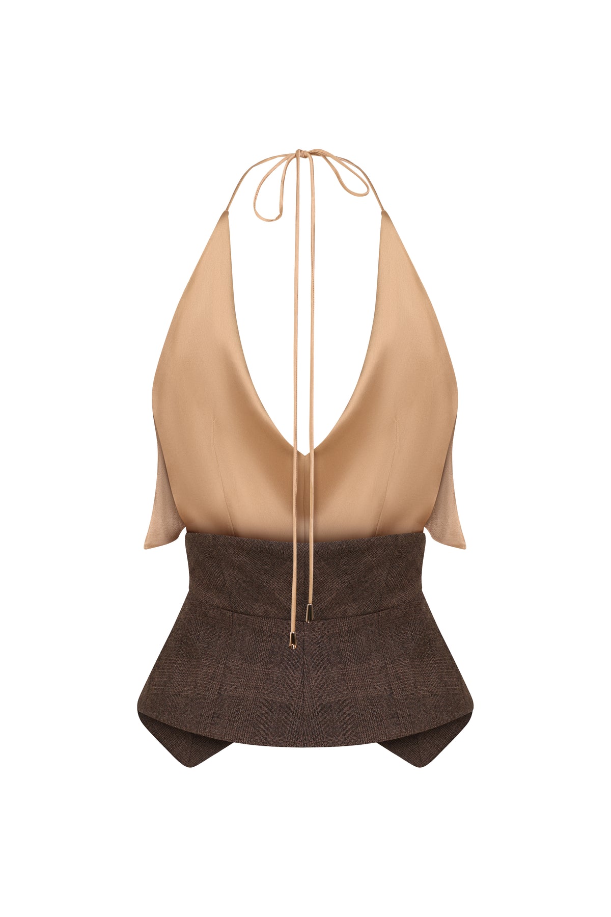 Form Silk Check in Chocolate