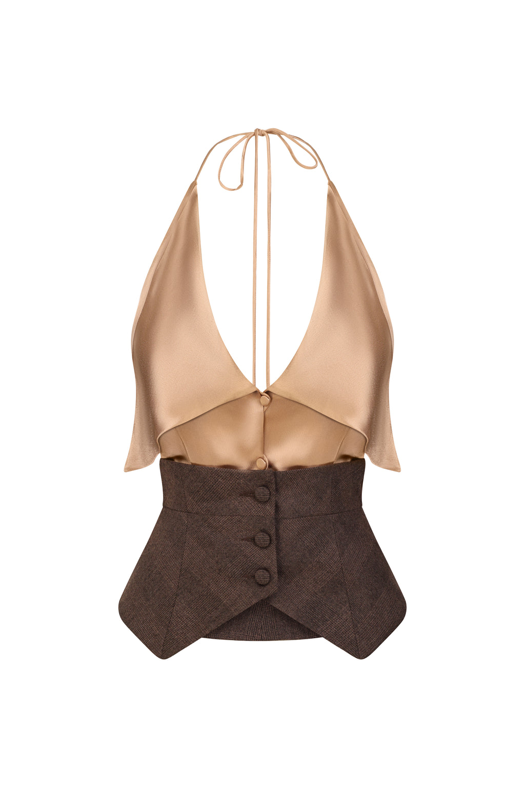 Form Silk Check in Chocolate