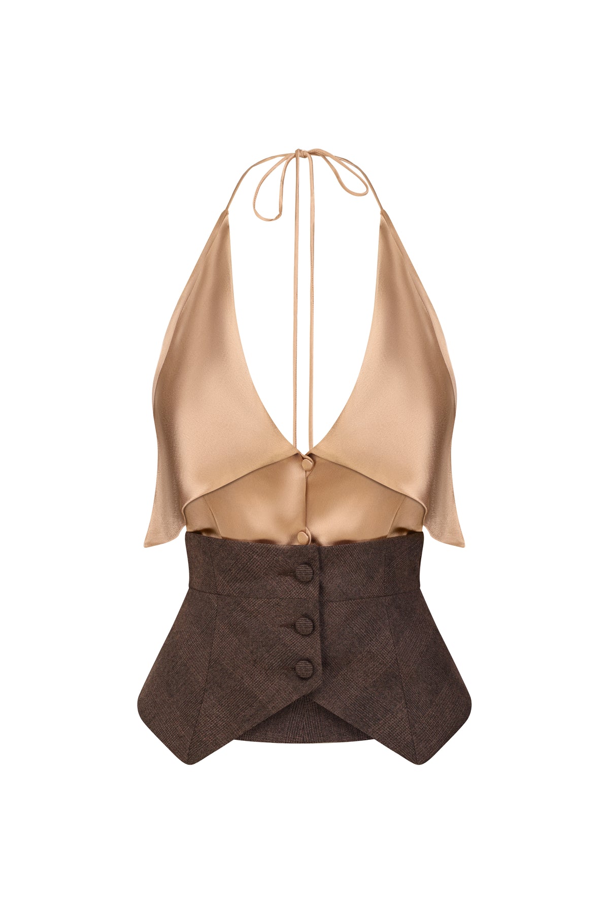 Form Silk Check in Chocolate