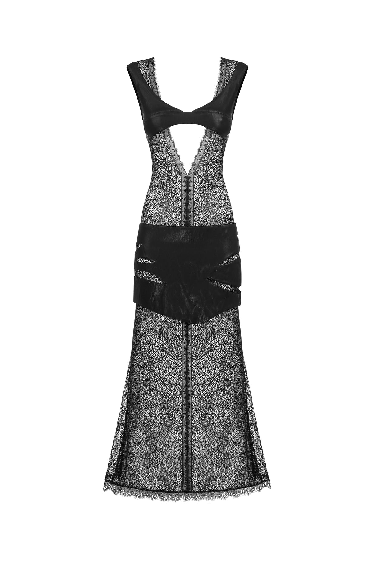 Nox Leather and Lace Dress