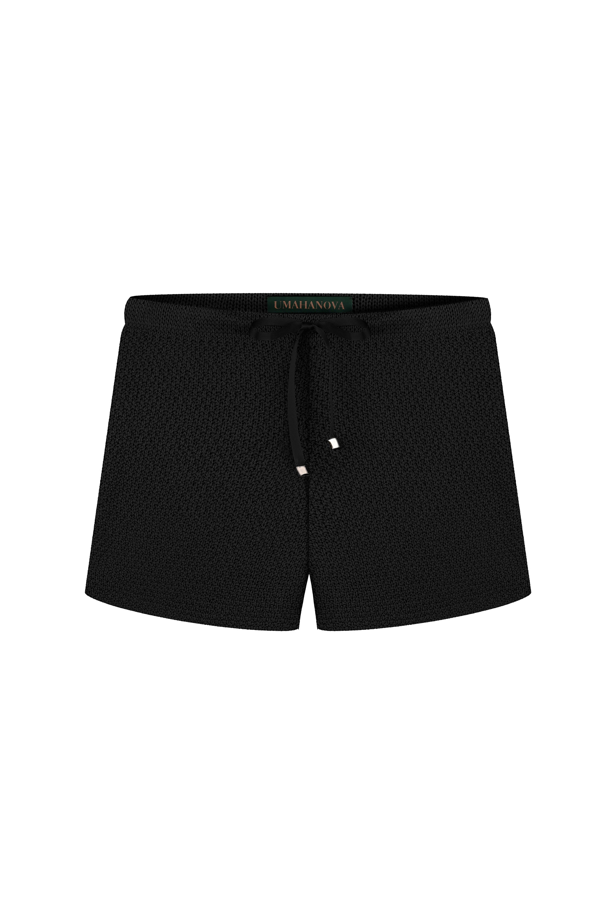 Black Knitted Shorts Nerea