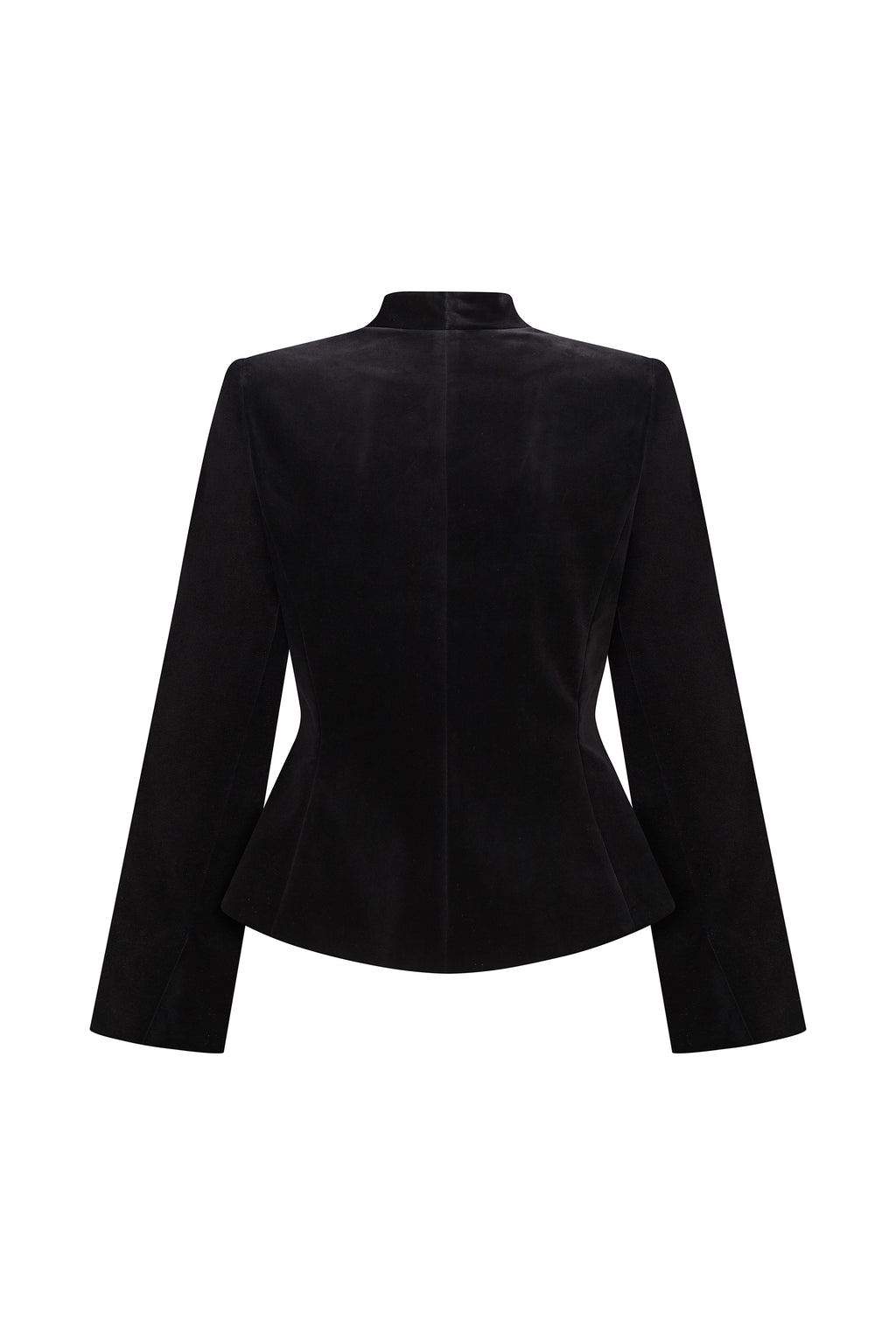 Velvet blazer with embroidery “Echo”