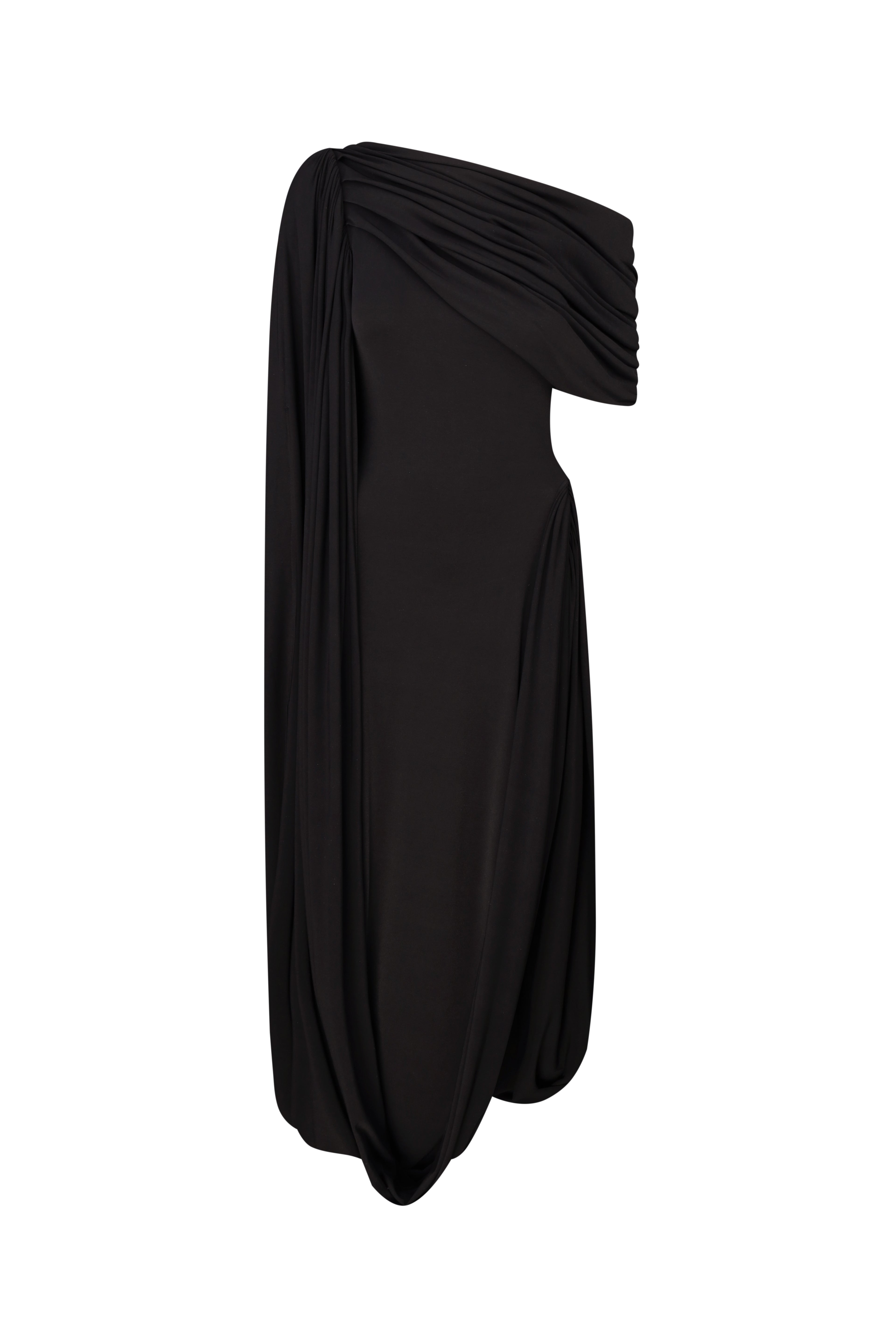 Draped jersey dress “Fluid”