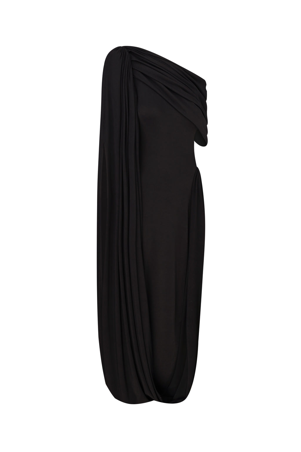 Draped jersey dress “Fluid”