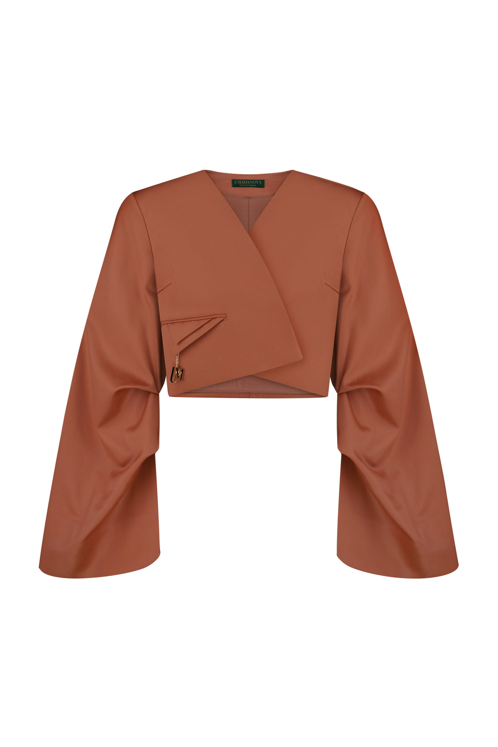 Flux Cropped Blazer Mocha Mousse