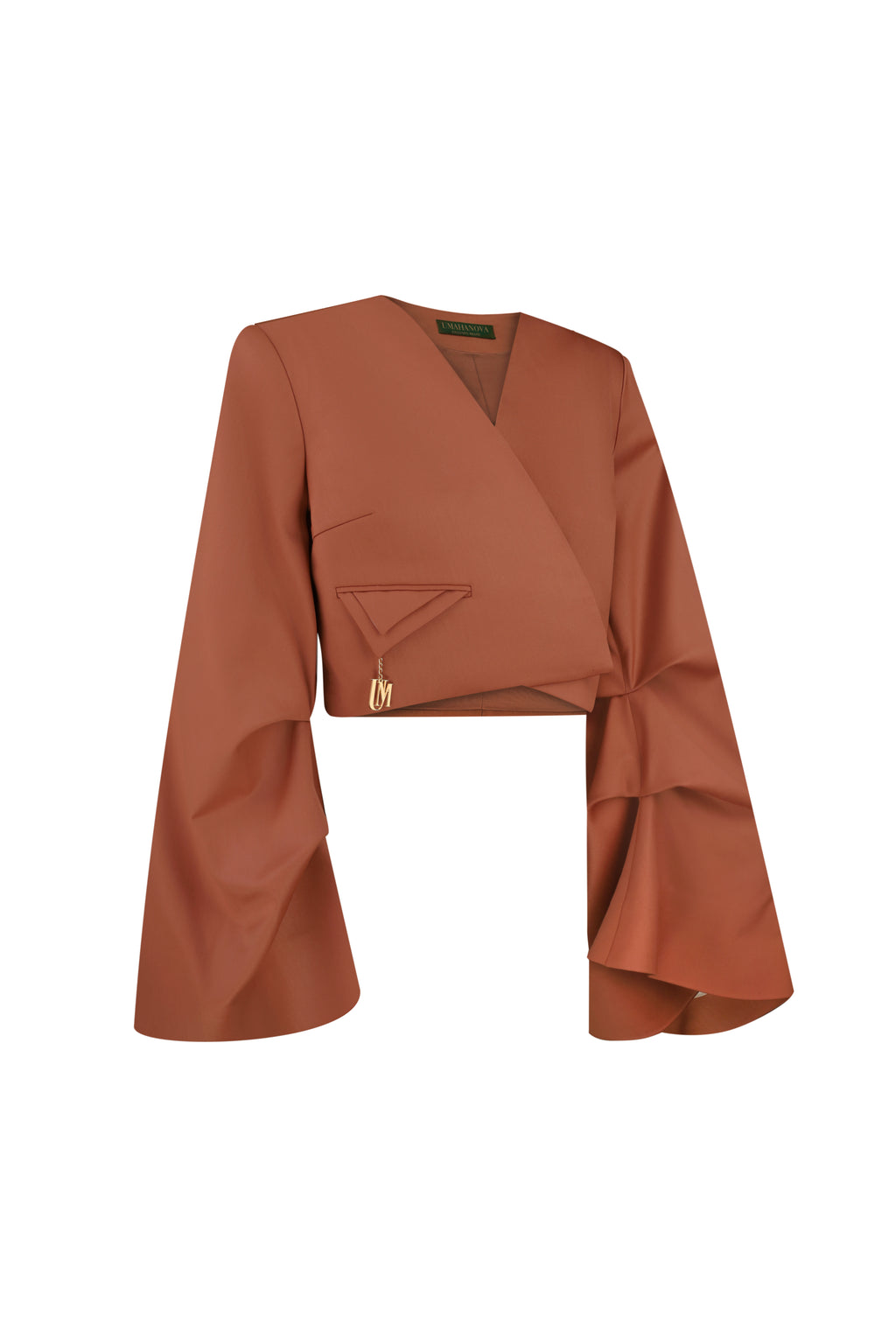 Flux Cropped Blazer Mocha Mousse