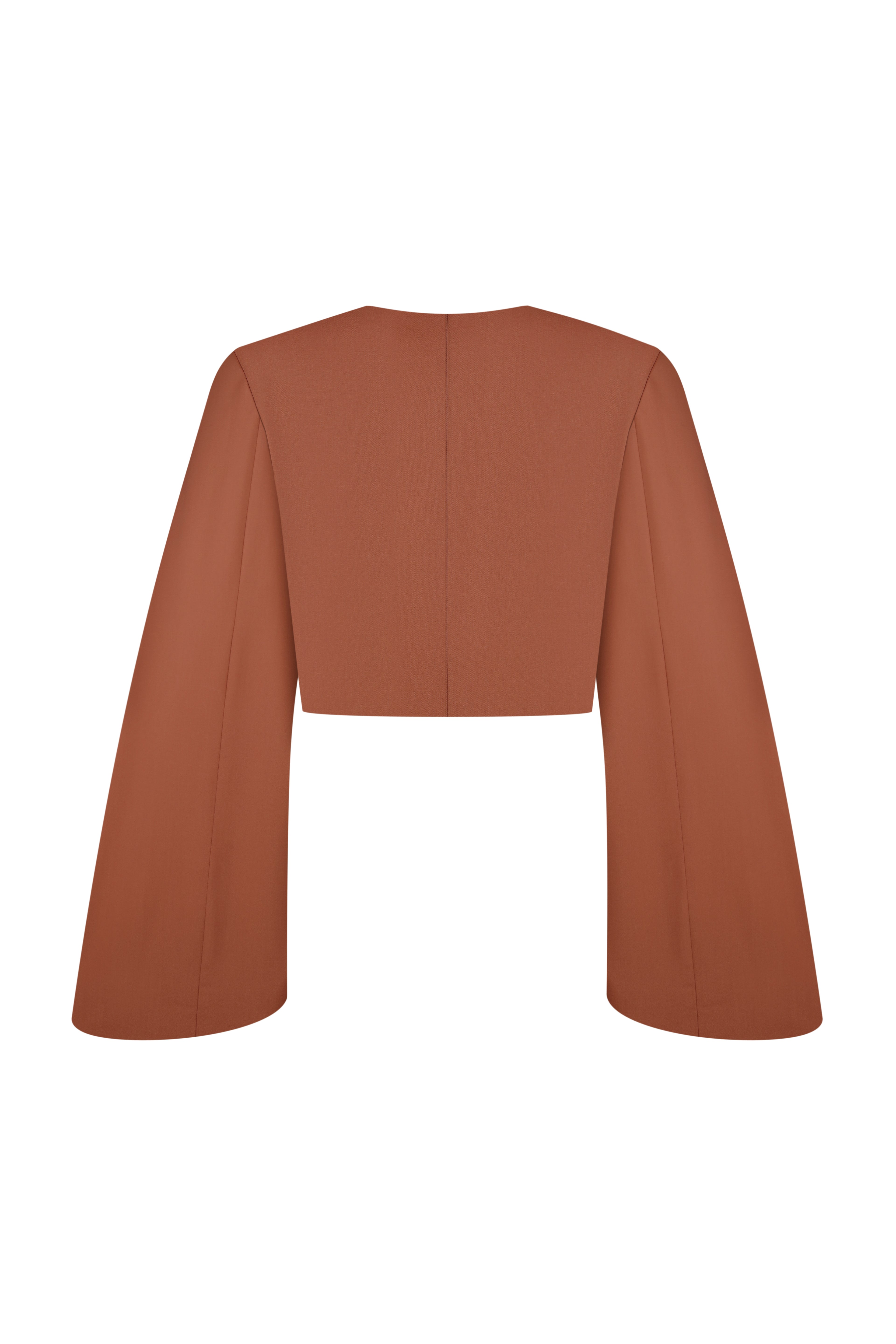 Flux Cropped Blazer Mocha Mousse