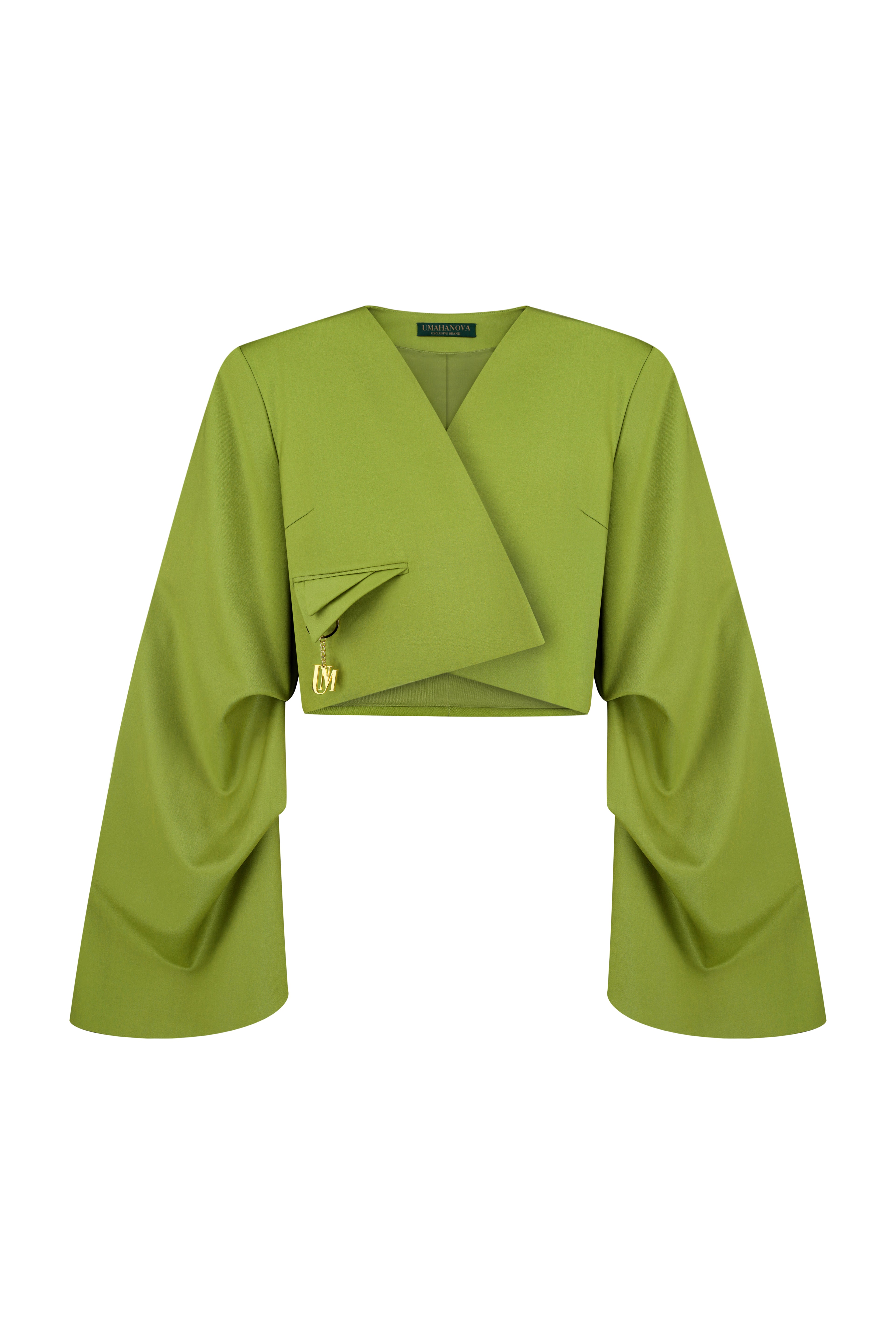 Flux Cropped Blazer Сhartreuse