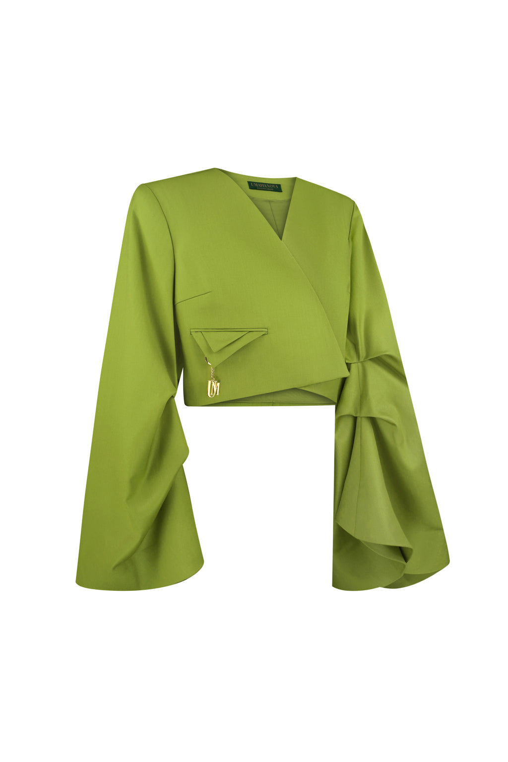 Flux Cropped Blazer Сhartreuse