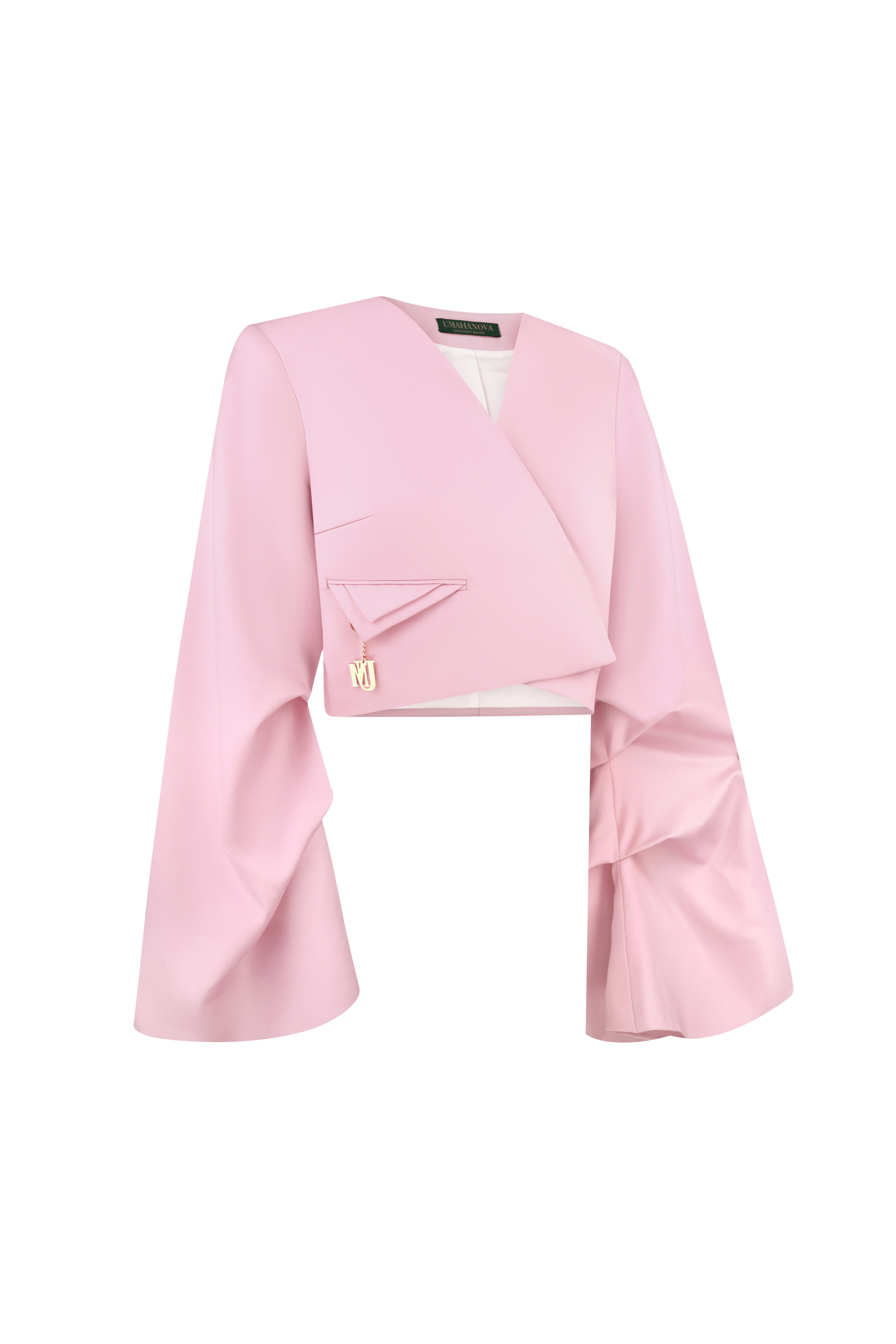 Flux Cropped Blazer Rouge