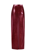 Allure Burgundy Maxi Skirt