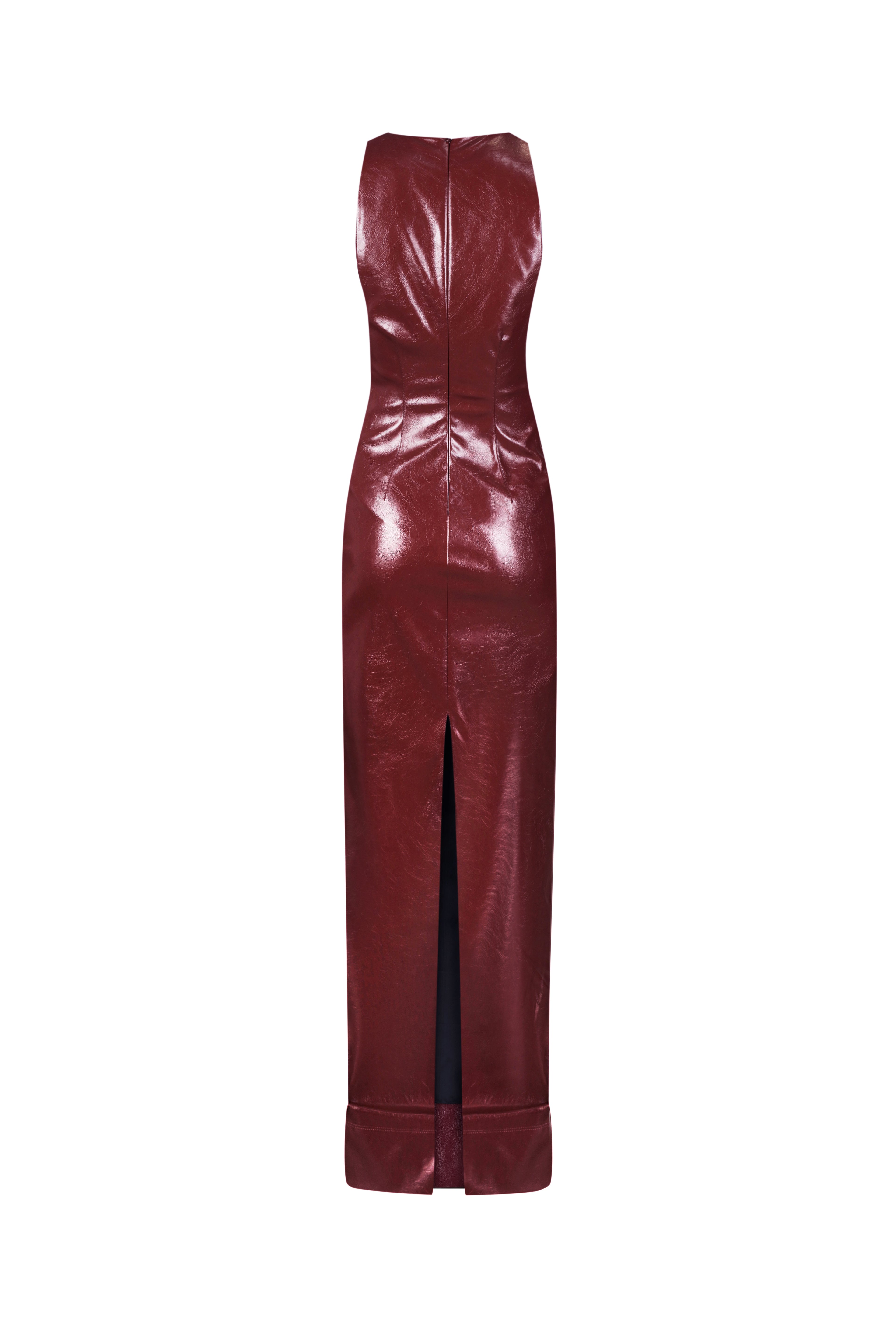 Allure Burgundy Maxi Dress | UMAHANOVA Designer Dress L Allure Burgundy Maxi Dress | UMAHANOVA Designer Dress L