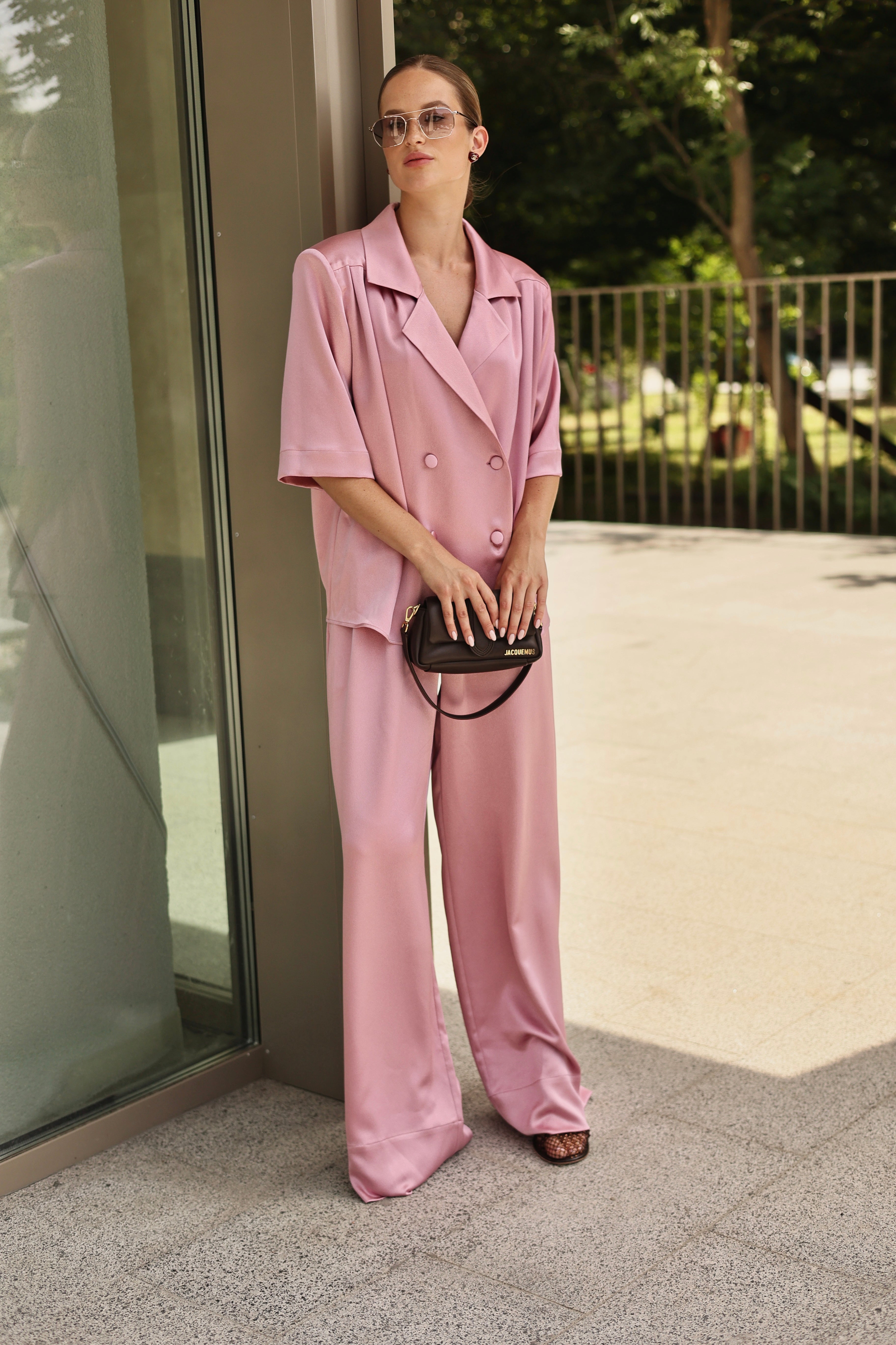 SOLISSE Blush Palazzo Trousers