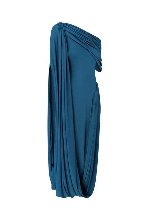 Draped jersey dress “Fluid”