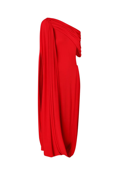 Draped jersey dress “Fluid”