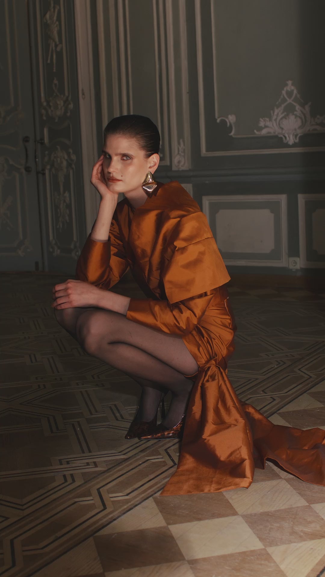 Taffeta mini skirt “Flair”