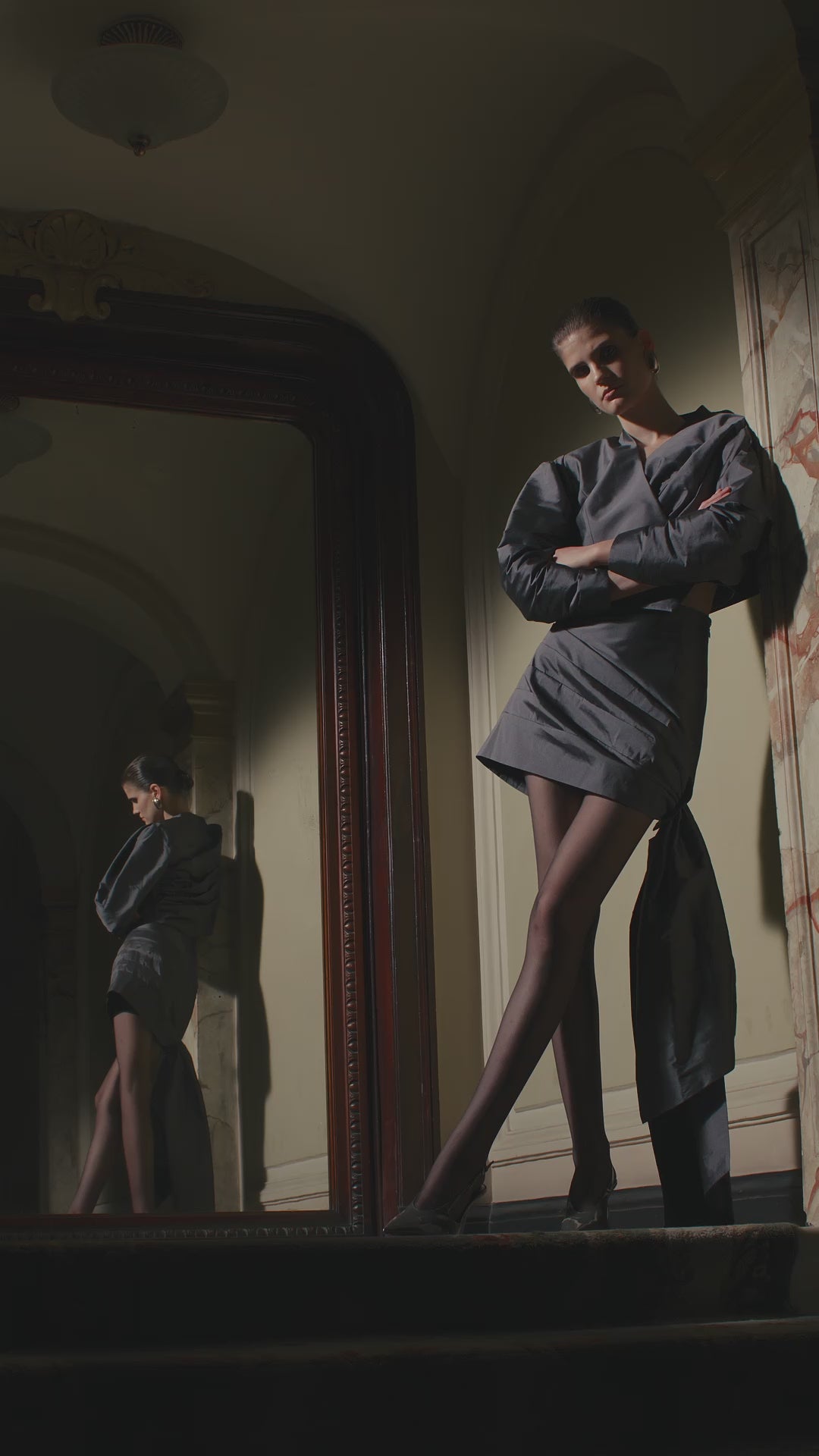 Taffeta mini skirt “Flair”